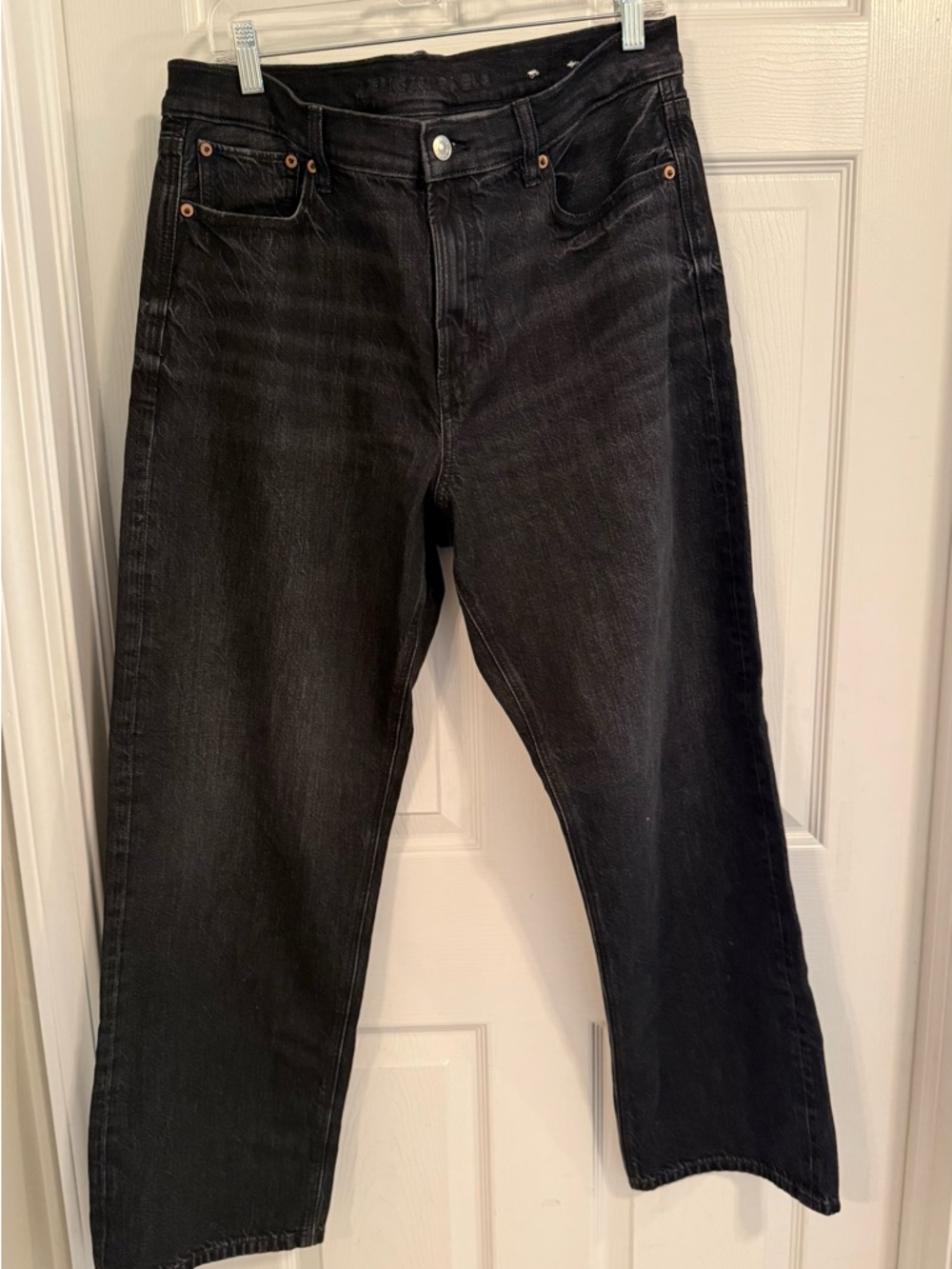 American Eagle Outfitters Black Straight-Leg Women's Jeans